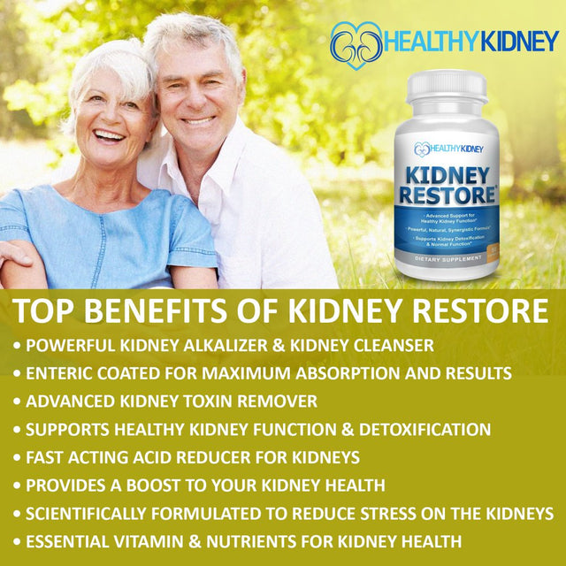 Healthy Kidney Kidney Restore: Kidney Detox Supplement plus Vitamins, for Normal Nutrition, Function & Health