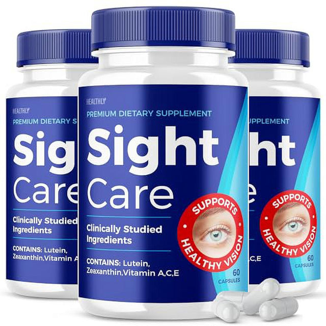 (3 Pack) Sight Care 20/20 Vision Support Vitamins - Official Formula - Sight Care Supplement, Sightcare Eye Supplement Vision Vitamins Reviews Premium Sight Care Vision Pills Health (180 Capsules)