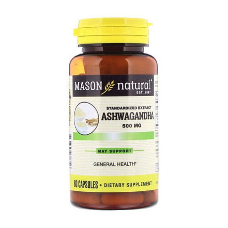 Mason Natural Ashwagandha Standardized Extract 500 Mg Capsules, 60 Ea, 6 Pack