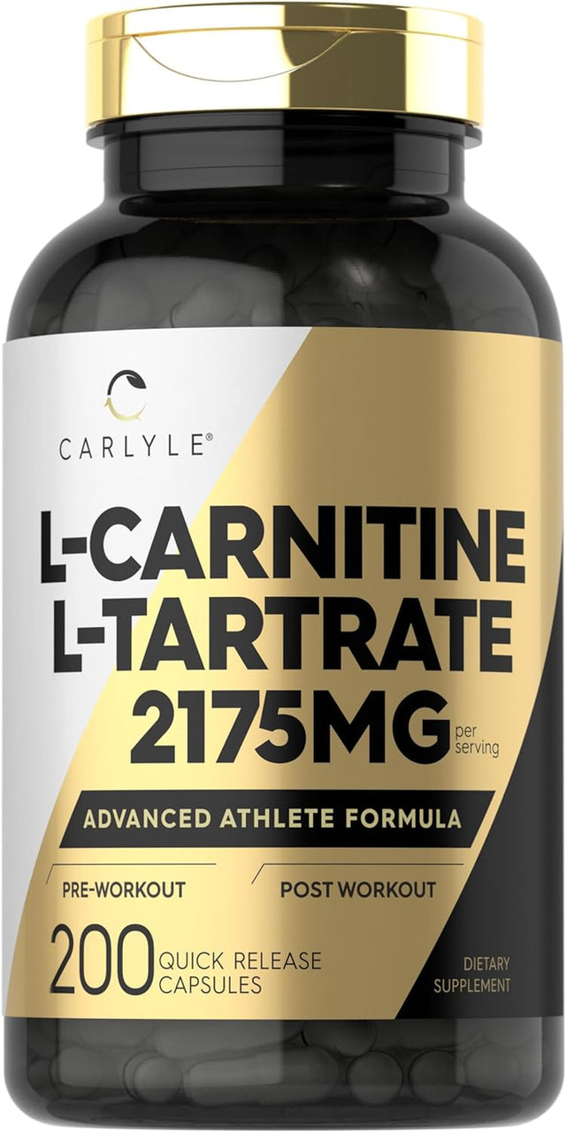 Carlyle L Carnitine 2175Mg | 200 Capsules | Advanced Athlete Formula | Workout Supplement | as L-Carnitine L-Tartrate | Non-Gmo, Gluten Free