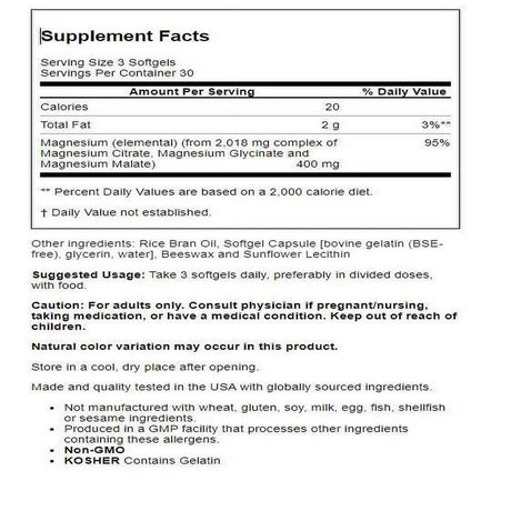 NOW Foods Magnesium Citrate 134Mg 90 Softgels