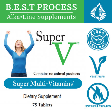 Superv — Morter Healthsystem BEST Process Alkaiine — Energizing & Detoxifying Multivitamin — Vitamins & Minerals with Digestive Enzymes, Superfoods and Herbs