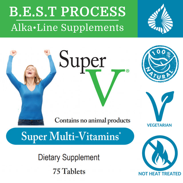 Superv — Morter Healthsystem BEST Process Alkaiine — Energizing & Detoxifying Multivitamin — Vitamins & Minerals with Digestive Enzymes, Superfoods and Herbs