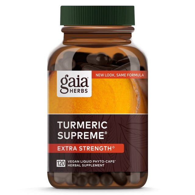 Gaia Herbs Turmeric Supreme Extra Strength -- 120 Vegan Liquid Phyto Caps