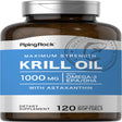 Krill Oil 1000Mg | 120 Softgels | with Astaxanthin | by Piping Rock