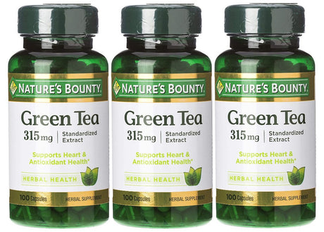 Nature'S Bounty Green Tea Extract, 315Mg, 300 Capsules (3 X 100 Count Bottles)