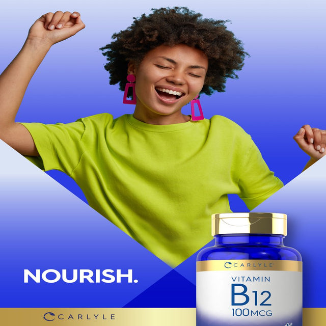 Vitamin B12 100Mcg | 200 Tablets | Vegan Formula | by Carlyle