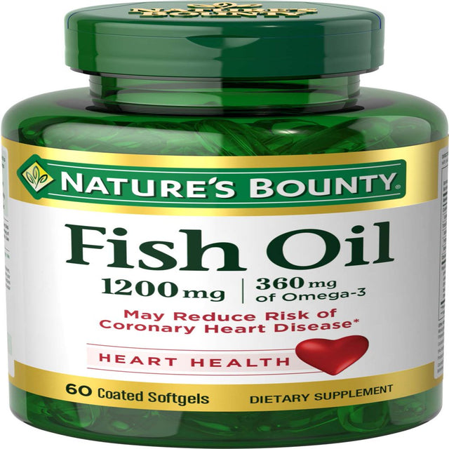 Nature'S Bounty Fish Oil with Omega 3 Softgels, 1200 Mg, 60 Ct