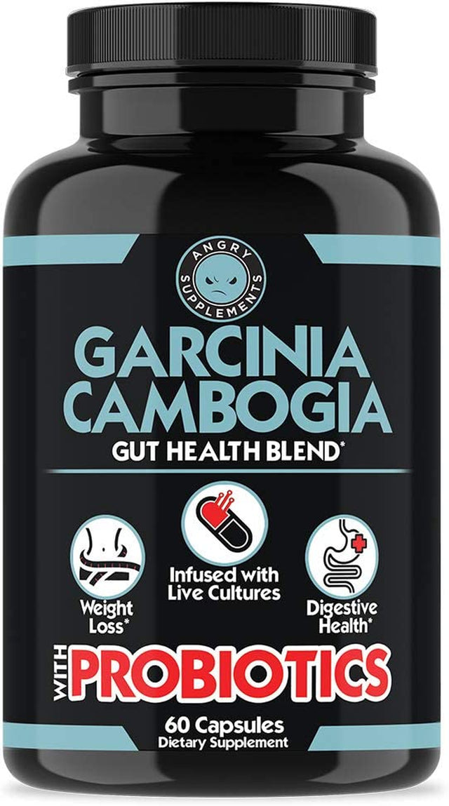 Garcinia Cambogia with Probiotics, Weight Loss and Gut Health Blend Capsules, All-Natural Detox Remedy for Healthy Weight, Regularity and Digestion Formula (1-Bottle)