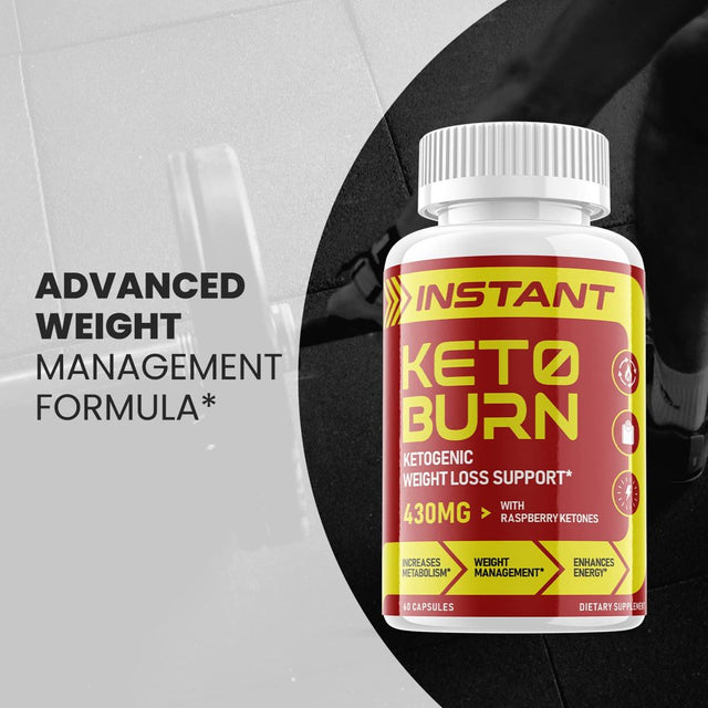 Instant Keto Burn - Ketogenic Weight Loss Support - Energy & Focus Boosting Dietary Supplements for Weight Management & Metabolism - Advanced Fat Burn Raspberry Ketones Pills-180 Capsules (3 Pack)