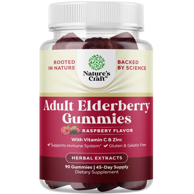 Immunity Sambucus Elderberry Gummies for Adults - Halal Black Elderberry Gummy Metabolism Booster with Zinc and Vitamin C - Potent Super Antioxidant Supplement Immunity Gummies for Joint Support