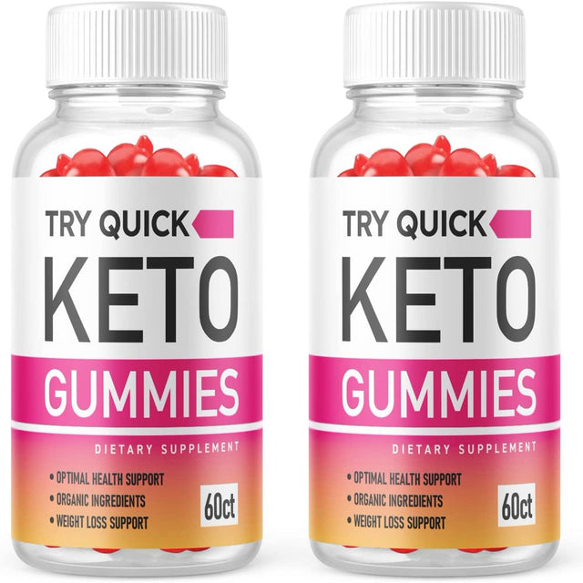 (2 Pack) Try Quick Keto ACV Gummies - Supplement for Weight Loss - Energy & Focus Boosting Dietary Supplements for Weight Management & Metabolism - Fat Burn - 120 Gummies