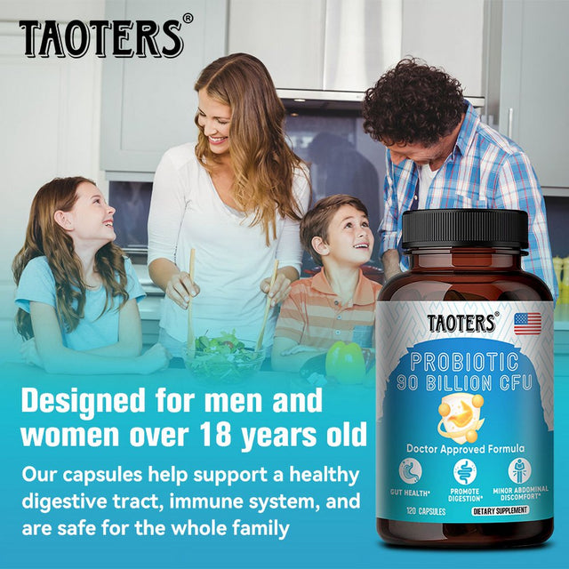 TAOTERS Daily Probiotic Supplement Capsules - Digestion, Immunity, Gut Health