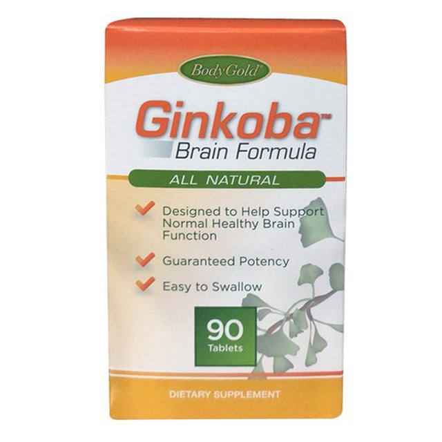 Ginkoba Brain Formula All Natural Dietary Supplement Tablets - 90 Tablets