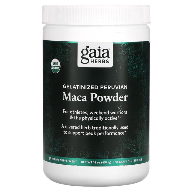 Gaia Herbs, Gelatinized Peruvian Maca Powder, 16 Oz (454 G)