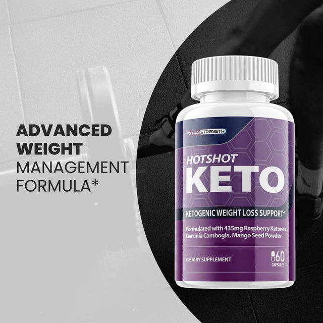 Hotshot Keto - Dietary Supplement for Weight Loss - Energy & Focus Boosting Supplements for Weight Management & Metabolism - Advanced Fat Burn Raspberry Ketones Pills - 300 Capsules (5 Pack)