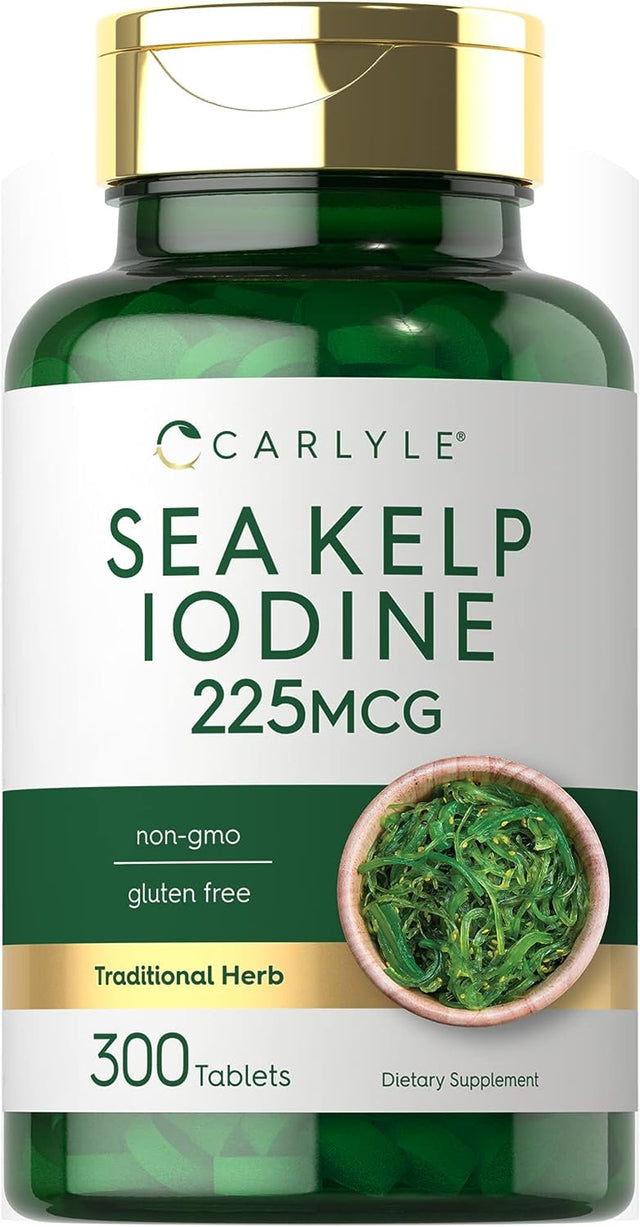 Sea Kelp Iodine | 225Mcg | 300 Tablets | by Carlyle