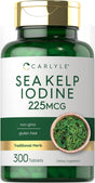 Sea Kelp Iodine | 225Mcg | 300 Tablets | by Carlyle