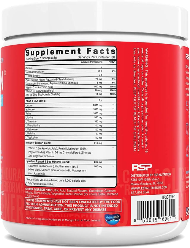 RSP NUTRITION Vegan Aminolean Pre Workout Energy (Acai 25 Servings) with Aminolean Recovery Post Workout Boost (Tropical Island Punch 30 Servings)