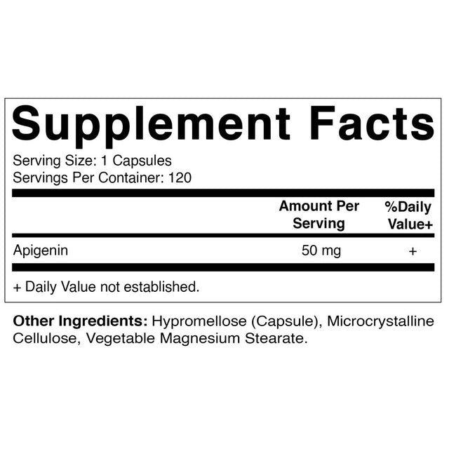 Vitamatic Apigenin 50 Mg 120 Veg Capsules