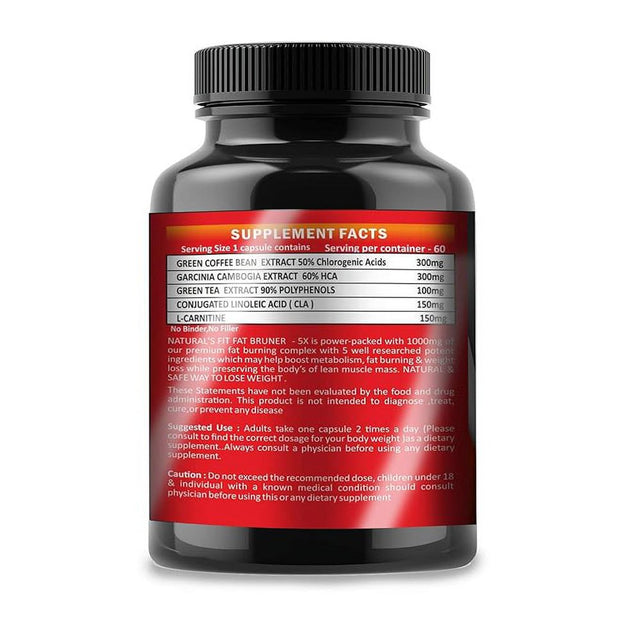 Naturals Fit Fat Burner Capsules, 1000 Mg,Pack of 60 Capsule