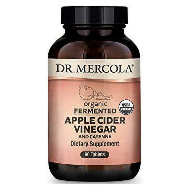 Dr. Mercola, Organic Fermented Apple Cider Vinegar and Cayenne Pepper, 30 Servings (30 Tablets), Supports a Healthy Metabolism, Non GMO, Soy Free, Gluten Free, USDA Organic