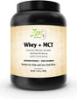 Whey Protein + MCT Powder & 15G Protein per Serving - Keto Protein with 2G Net Carbs – Low Carb Meal Replacement Food 409G-Powder