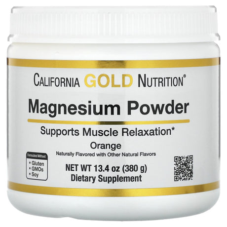 Magnesium Powder Beverage, as Magnesium Citrate, Orange Crush Flavor, 13.4 Oz (380 G)