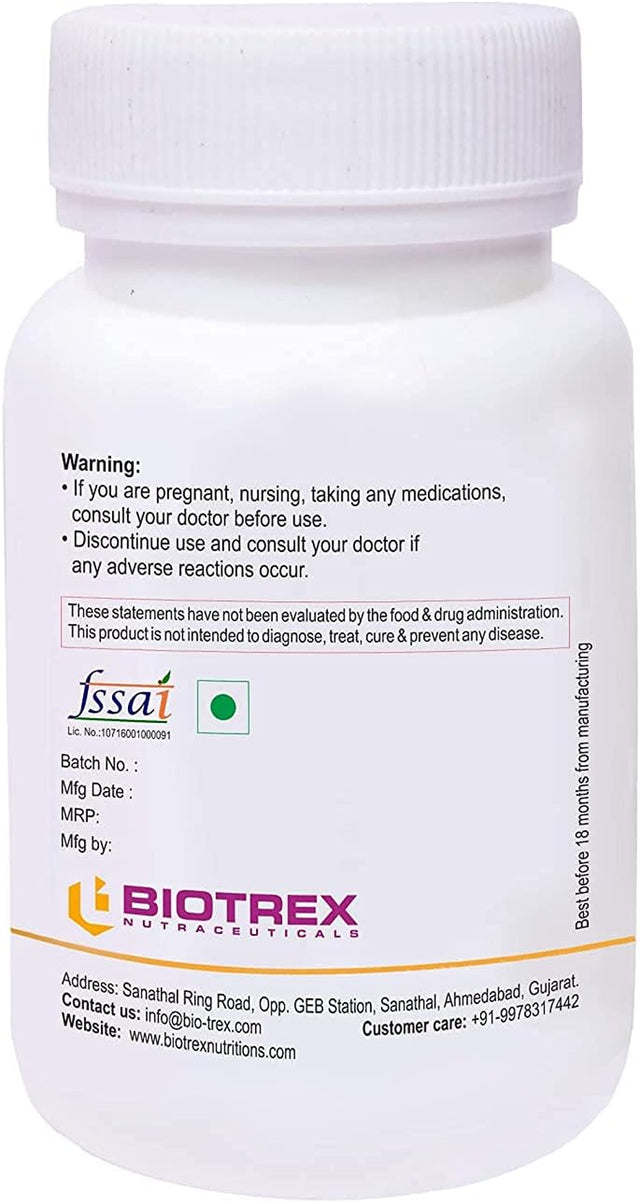 Biotrex Nutraceuticals Collagen - 60 Veg. Capsules Dietary Supplement for Healthy Skin and Hair Treatment