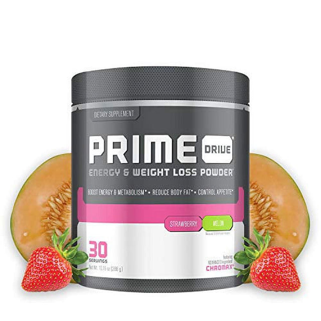 Complete Nutrition Prime Drive Energy & Weight Loss Powder, Strawberry Melon, Increase Energy, Boost Metabolism, Fat Burner, Appetite Suppressant, 10.16Oz (30 Servings)