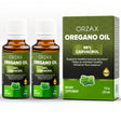 ORZAX Oregano Oil Drops with Olive Oil - 88% Carvacrol and 0.3% Thymol - Herbal Supplement for Immune Support and Intestinal Health with 2 Pack (1Fl Oz - 30 Ml)