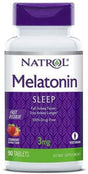 Natrol Melatonin Fast Dissolve Tablets, Strawberry 3 Mg 90 Ea (Pack of 2)