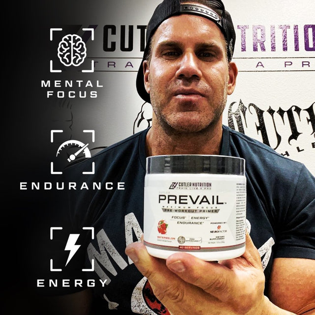 Prevail Preworkout for Energy Powder - Best Tasting Nootropic Pre Workout, Watermelon, 40 Servings - Intense Focus Supplement with L-Citrulline, Alpha-Gpc & L-Tyrosine