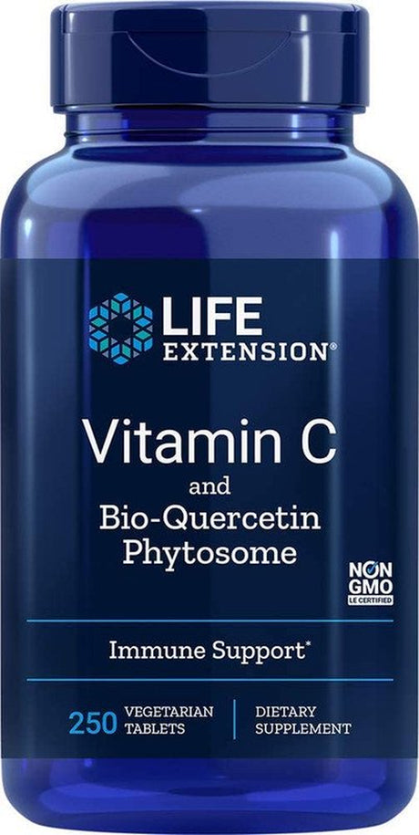 Life Extension Vitamin C 1000 Mg and Bio-Quercetin Phytosome - 250 Veg Tablets