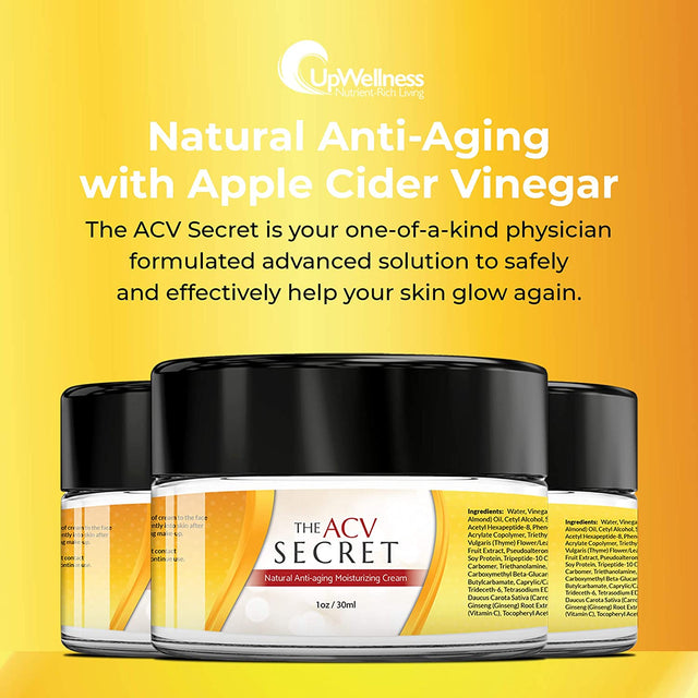 Upwellness: the ACV Secret Moisturizer - Skin Care with Apple Cider Vinegar - 30 Ml - 7 Natural Anti-Aging Ingredients - Supports Skin Detoxification and Restoration - Physician Formulated