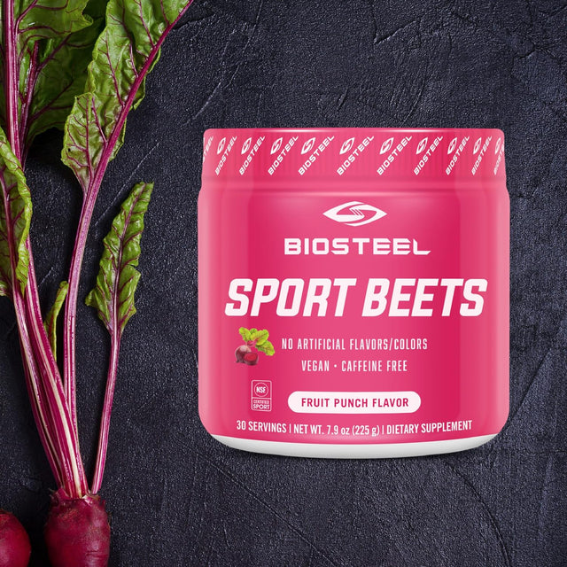 Biosteel Sports Beets Pre-Workout Powder, Non-Gmo Formula, Fruit Punch, 30 Servings