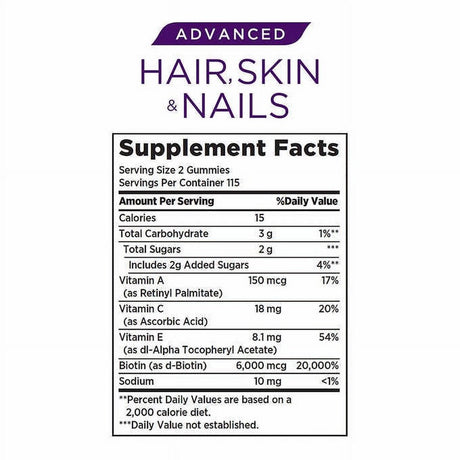 Nature'S Bounty Hair, Skin and Nails Advanced, 230 Gummies 2PK