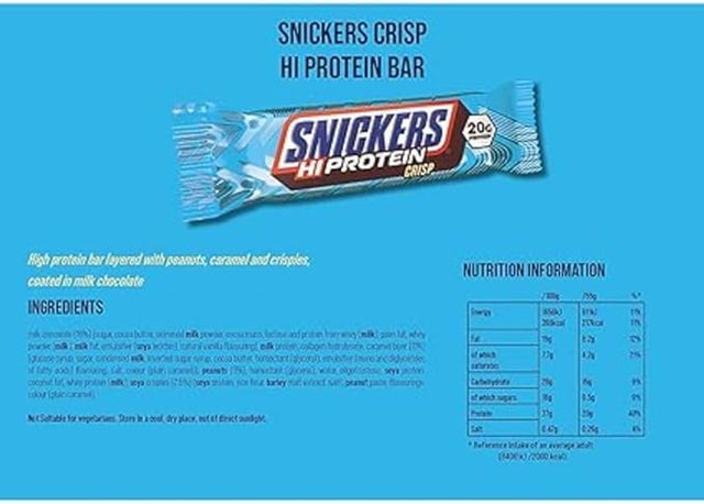 Snickers - Hiprotein - Crisp - 12X55G