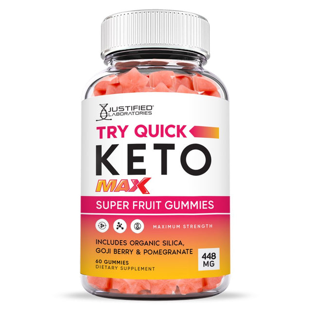 (2 Pack) Try Quick Keto Max Gummies Dietary Supplement 120 Gummys