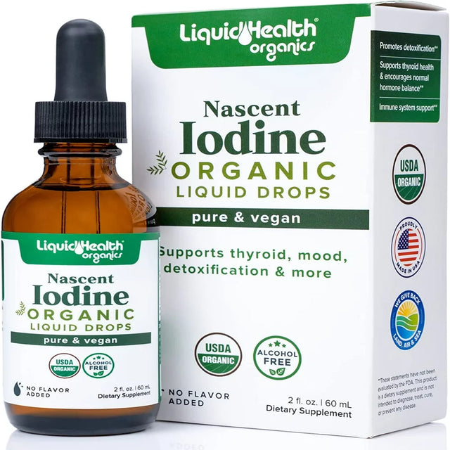 LIQUIDHEALTH Nascent Iodine Drops Thyroid Support & Immune Support Supplement, 2 Fl Oz