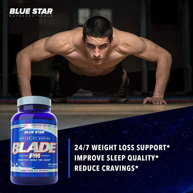 Blue Star BLADE Fat Burner for Men: Strongest Metabolism Booster Weight Loss Supplement and Energy Pills to Support Fast Weight Loss and Appetite Suppression with Acetyl L Carnitine, 120 Diet Pills