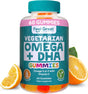 DHA & Omega Gummies for Adults by Feel Great Vitamin Co. | Vegetarian | Vitamin C, Chia, and Omega 3 6 9, Supports Brain, Immune, Prenatal Functions, (60 Count)