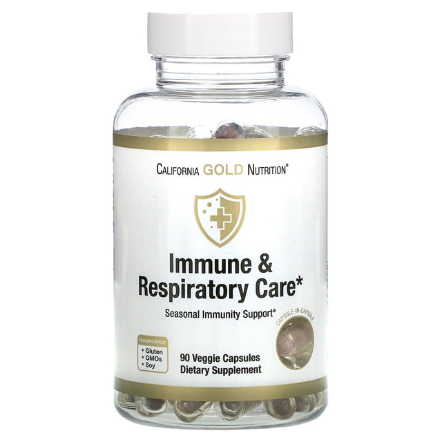 California Gold Nutrition Immune & Respiratory Care, 90 Veggie Capsules, 2 Pack