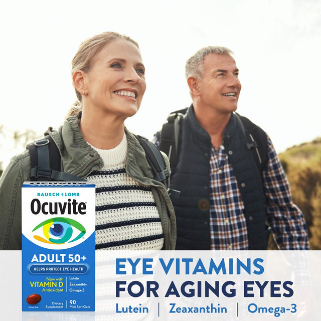 Ocuvite® Adult 50+ Eye Vitamins and Mineral Supplements from Bausch + Lomb – 90 Soft Gels