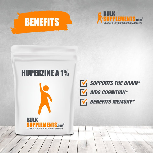 Bulksupplements.Com Huperzine a 1% Powder - Focus Supplement - Memory Supplement for Brain - Nootropic Supplement - Cognitive Focus (25 Grams)