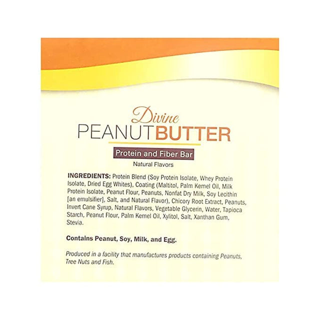 Ideal Protein Compatible Fitwise High Protein & Fiber Divine Peanut Butter Bars