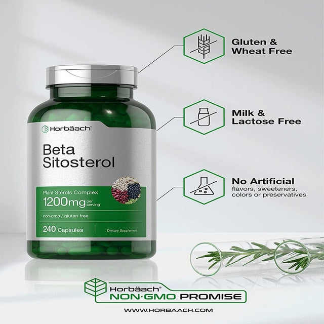 Beta Sitosterol 1200Mg | 240 Capsules | Mega Strength | by Horbaach