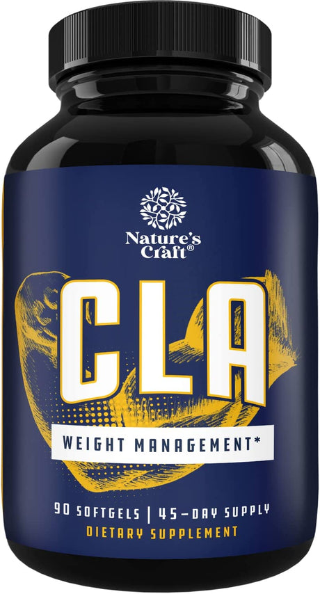 Conjugated Linoleic Acid CLA Supplement - CLA Safflower Oil Lean Muscle Mass Pre Workout Supplement for Men and Women for Natural Muscle Builder - 1560Mg per Serving CLA Supplements