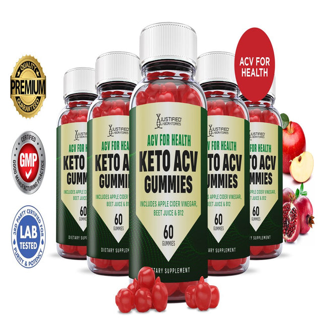 (5 Pack) ACV for Health Keto ACV Gummies 1000MG Dietary Supplement 300 Gummys