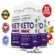 (3 Pack) Trim Life Labs Keto Max 1200MG Pills Includes Apple Cider Vinegar Gobhb 180 Capsules